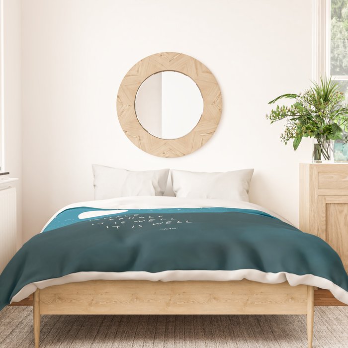 "Inhale Exhale It is Well It Is Well" Duvet Cover Gallery Image 3