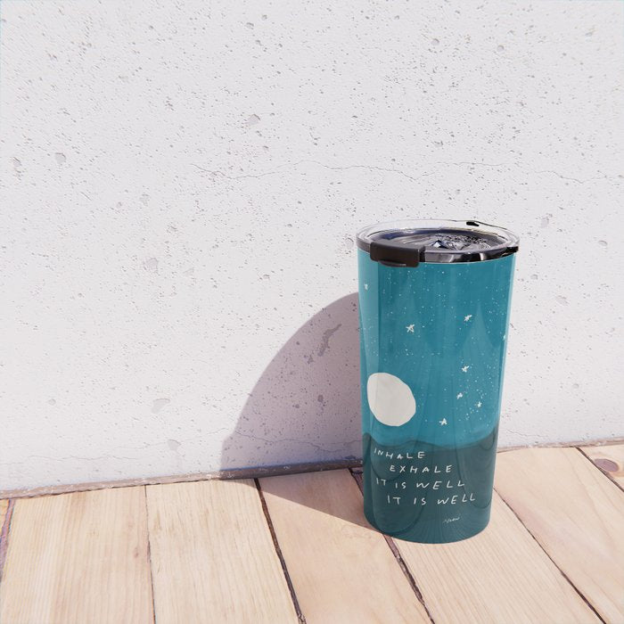 "Inhale Exhale It is Well It Is Well" Travel Mug Gallery Image 4