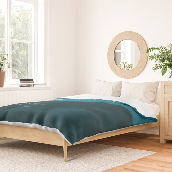 "Inhale Exhale It is Well It Is Well" Duvet Cover Gallery Image 2