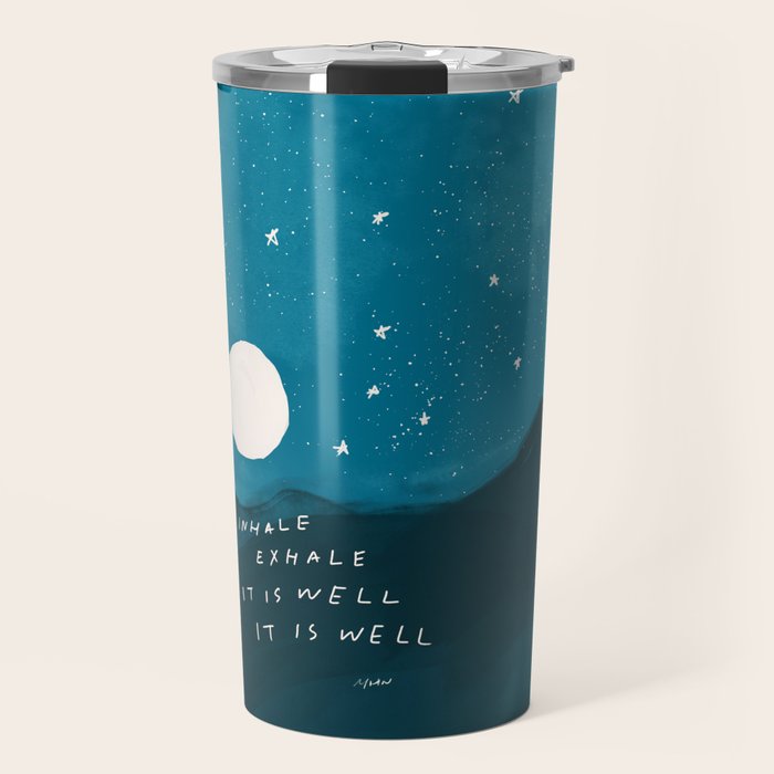 "Inhale Exhale It is Well It Is Well" Travel Mug Gallery Image 1