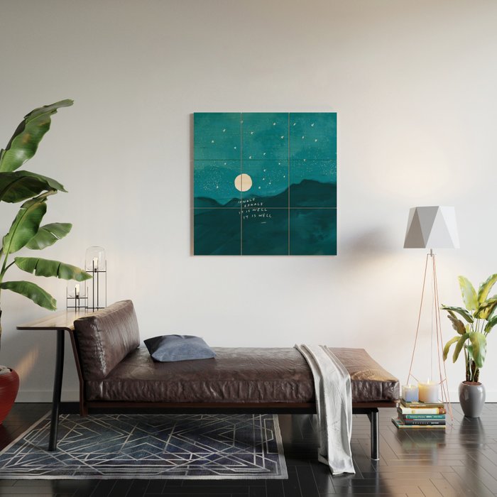 "Inhale Exhale It is Well It Is Well" Wood Wall Art Gallery Image 2