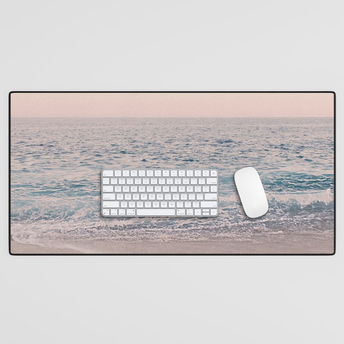 ROSEGOLD BEACH MORNING LANDSCAPE Desk Mat Gallery Image 1