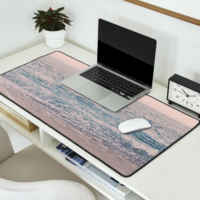 ROSEGOLD BEACH MORNING LANDSCAPE Desk Mat Gallery Image 2