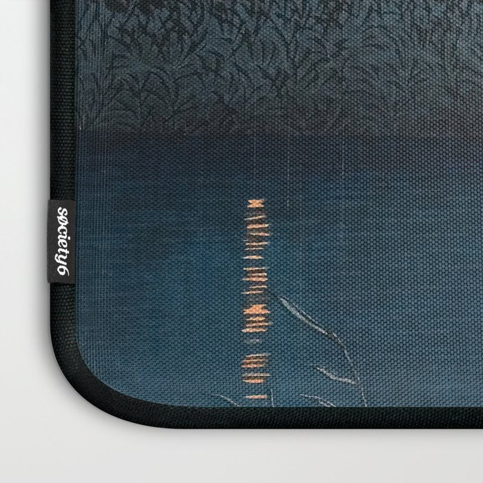 Hasui Kawase, Rain At Omiya, Saitama Prefecture - Vintage Japanese Woodblock Print Art Laptop Sleeve Gallery Image 3