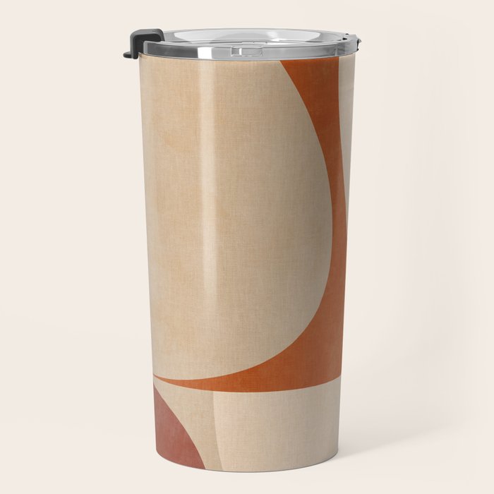 abstract retro shapes earthy 3 Travel Mug Gallery Image 3
