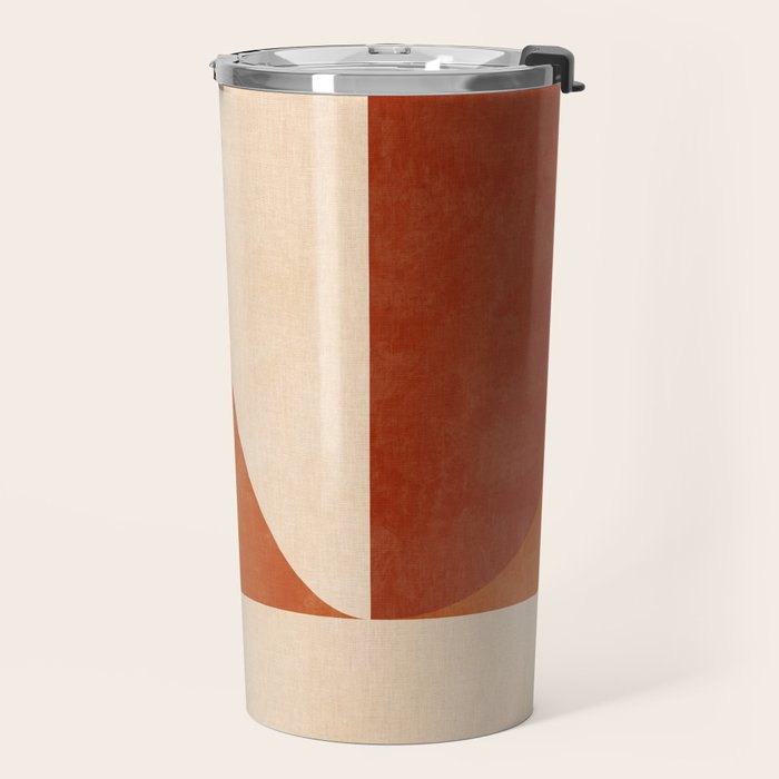 abstract retro shapes earthy 3 Travel Mug Gallery Image 2