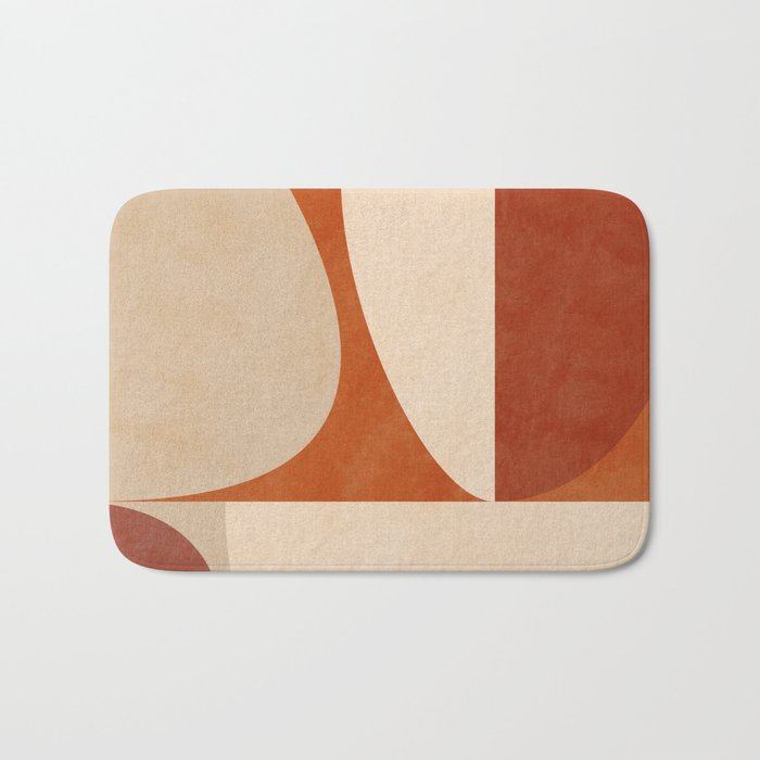 abstract retro shapes earthy 3 Bath Mat Gallery Image 1