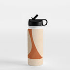 abstract retro shapes earthy 3 Water Bottle Gallery Image 1