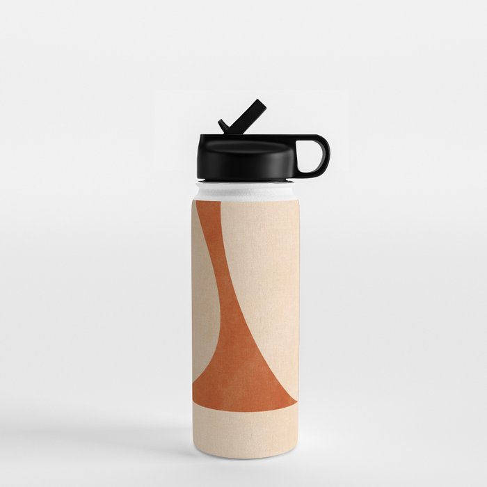 abstract retro shapes earthy 3 Water Bottle Gallery Image 1