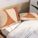 abstract retro shapes earthy 3 Pillow Sham Gallery Image 2