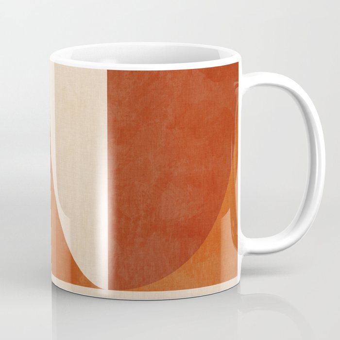 abstract retro shapes earthy 3 Coffee Mug Gallery Image 1