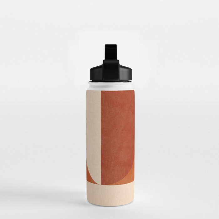 abstract retro shapes earthy 3 Water Bottle Gallery Image 2