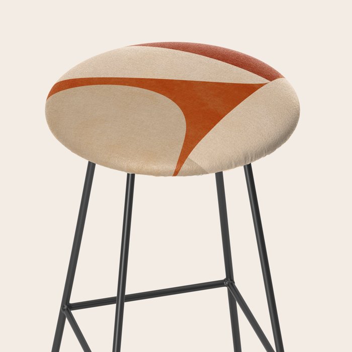 abstract retro shapes earthy 3 Stool Gallery Image 2