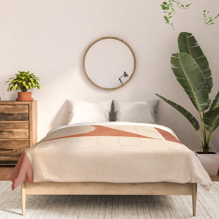 abstract retro shapes earthy 3 Comforter Gallery Image 3