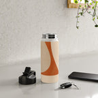 abstract retro shapes earthy 3 Water Bottle Gallery Image 4