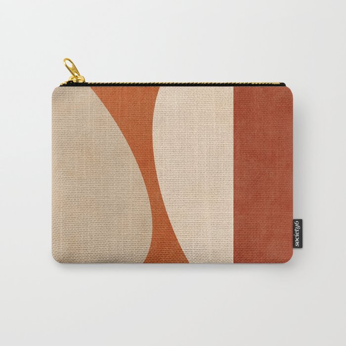 abstract retro shapes earthy 3 Carry All Pouch Gallery Image 1