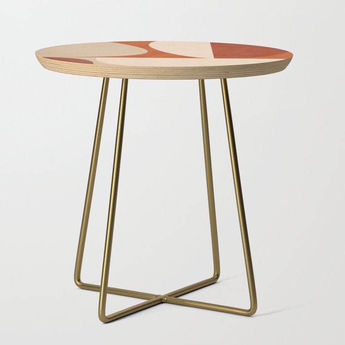 abstract retro shapes earthy 3 Side Table Gallery Image 1