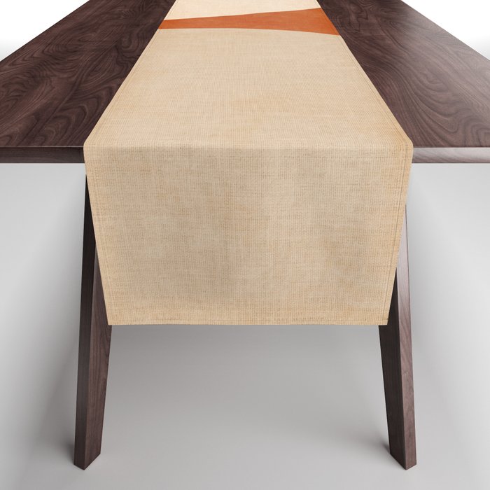 abstract retro shapes earthy 3 Table Runner Gallery Image 1