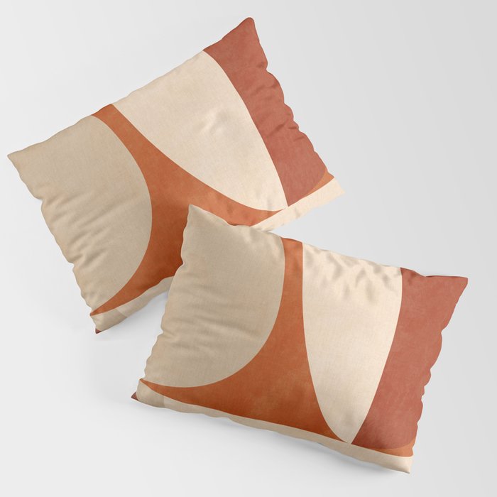 abstract retro shapes earthy 3 Pillow Sham Gallery Image 1
