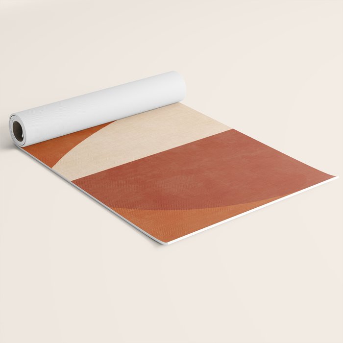 abstract retro shapes earthy 3 Yoga Mat Gallery Image 2