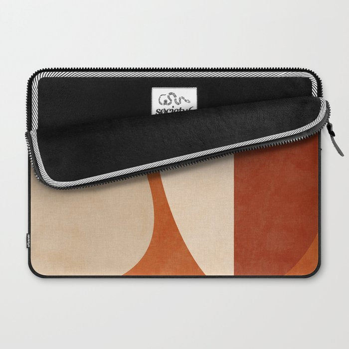 abstract retro shapes earthy 3 Laptop Sleeve Gallery Image 2