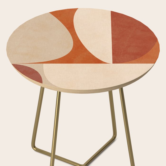 abstract retro shapes earthy 3 Side Table Gallery Image 2