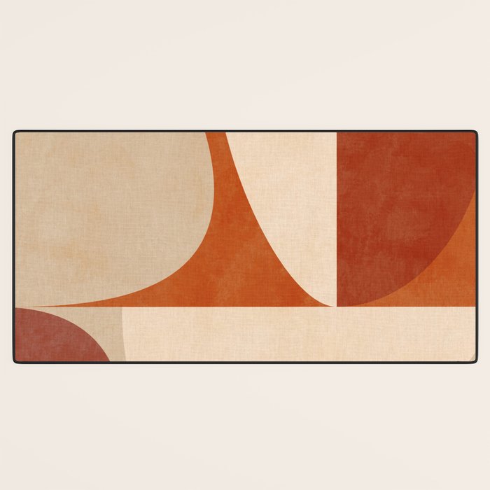 abstract retro shapes earthy 3 Desk Mat Gallery Image 3