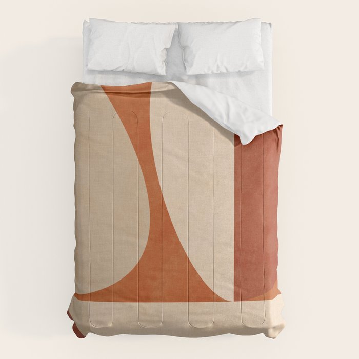 abstract retro shapes earthy 3 Comforter Gallery Image 6