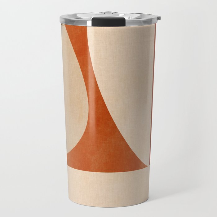 abstract retro shapes earthy 3 Travel Mug Gallery Image 1