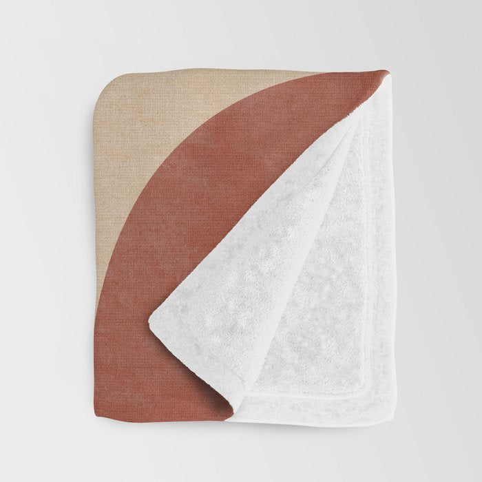 abstract retro shapes earthy 3 Throw Blanket Gallery Image 3