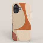 abstract retro shapes earthy 3 iPhone Case Gallery Image 1
