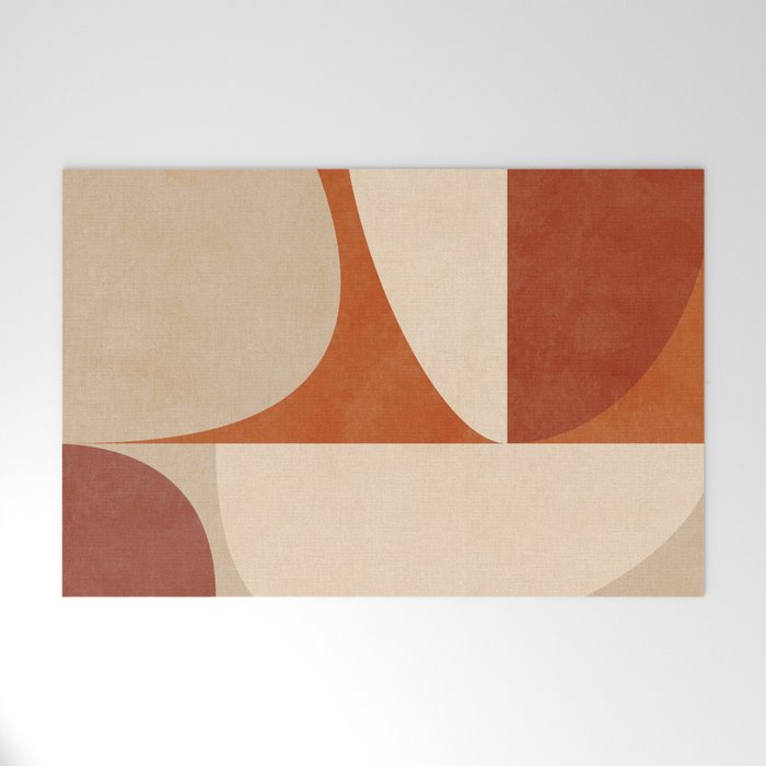 abstract retro shapes earthy 3 Welcome Mat Gallery Image 1
