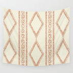 oceania diamond stripes - ginger on cream Wall Tapestry Gallery Image 4