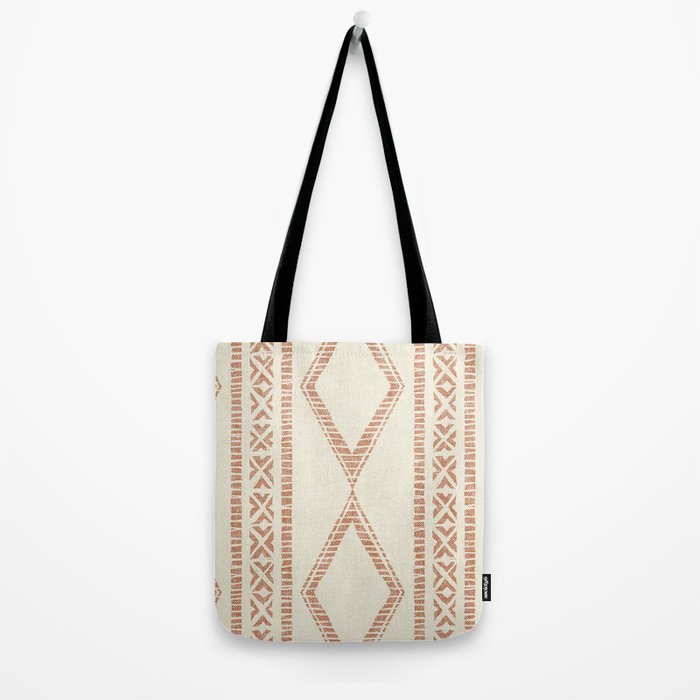 oceania diamond stripes - ginger on cream Tote Bag Gallery Image 2