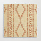 oceania diamond stripes - ginger on cream Wood Wall Art Gallery Image 1