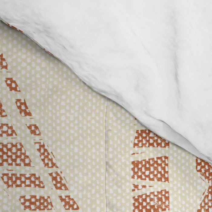 oceania diamond stripes - ginger on cream Comforter Gallery Image 4