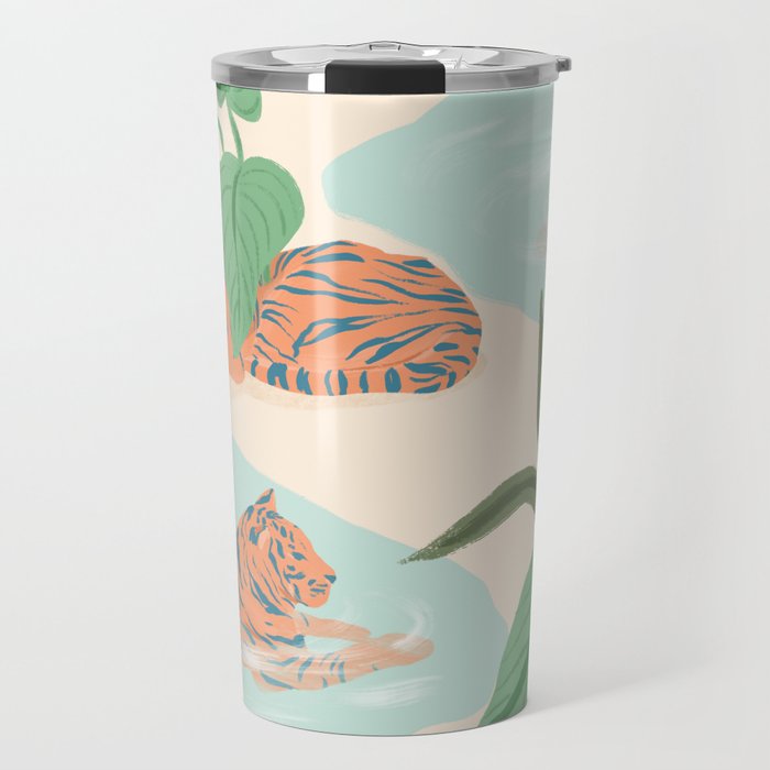 Chilling Tigers Travel Mug Gallery Image 1