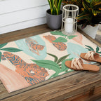 Chilling Tigers Outdoor Rug Gallery Image 2