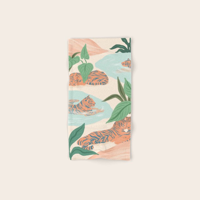 Chilling Tigers Bath Towel Gallery Image 1
