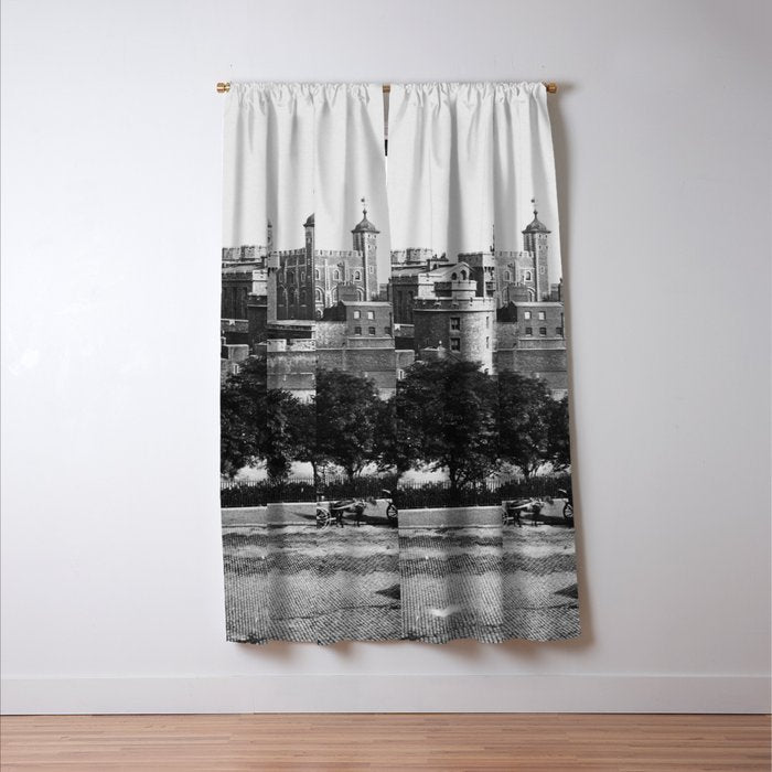 Tower of London, England, 19th Century vintage black and white photographic art print Window Curtain Gallery Image 3