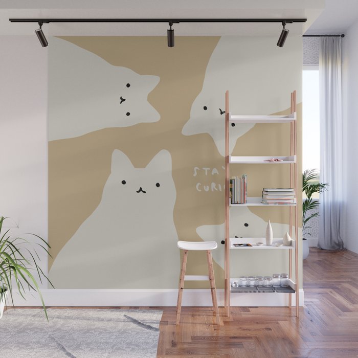 The Curious Cats Wall Mural Gallery Image 1