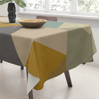geometric mid century abstract nature green Tablecloth Gallery Image 3