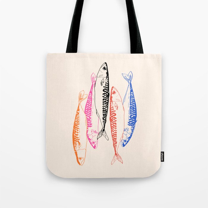 Mackerel Retro Tote Bag Gallery Image 1