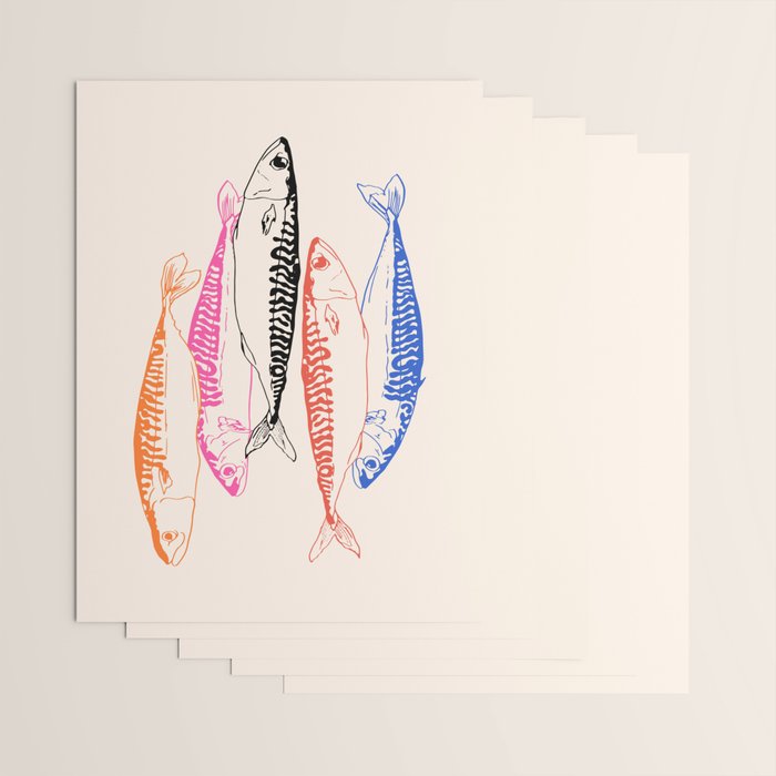 Mackerel Retro Wrapping Paper Gallery Image 3