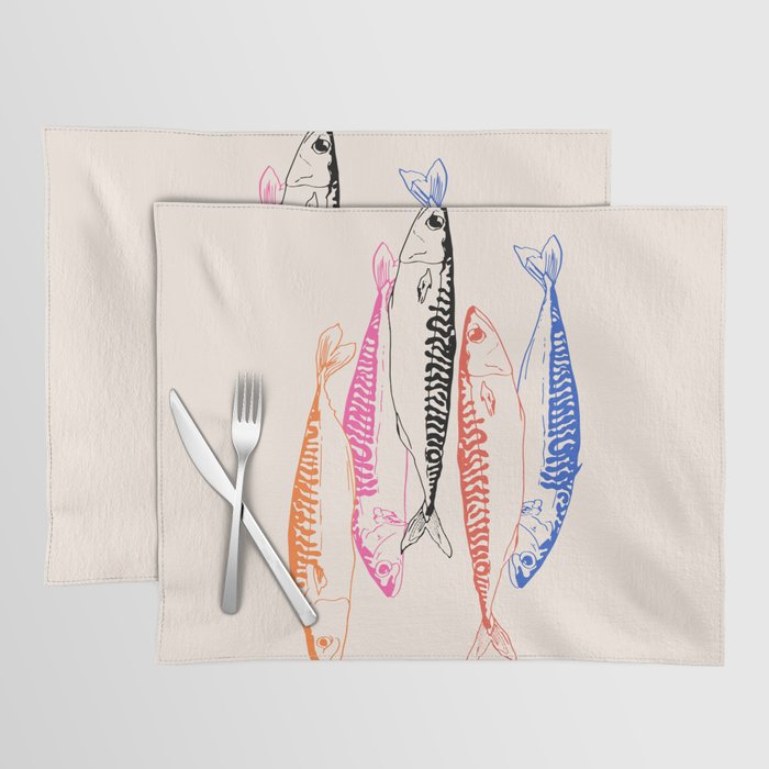 Mackerel Retro Placemat Gallery Image 1