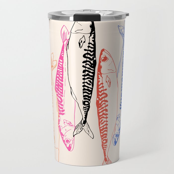 Mackerel Retro Travel Mug Gallery Image 1