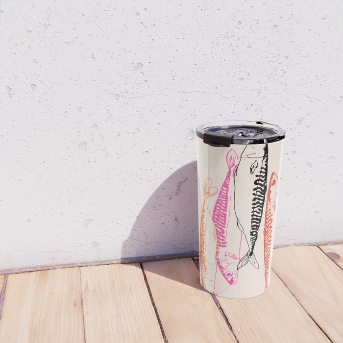 Mackerel Retro Travel Mug Gallery Image 4