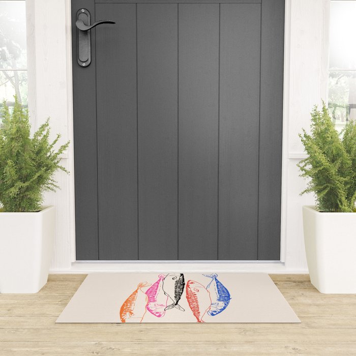 Mackerel Retro Welcome Mat Gallery Image 3