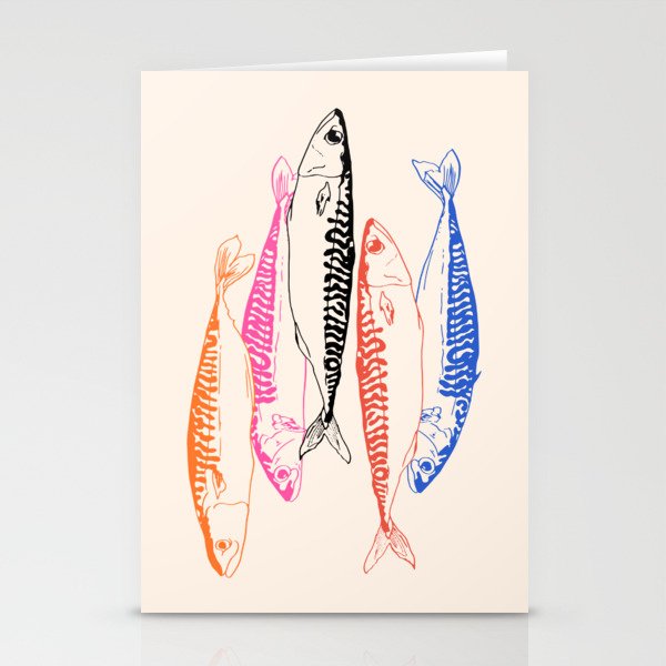 Mackerel Retro Stationery Card Gallery Image 1
