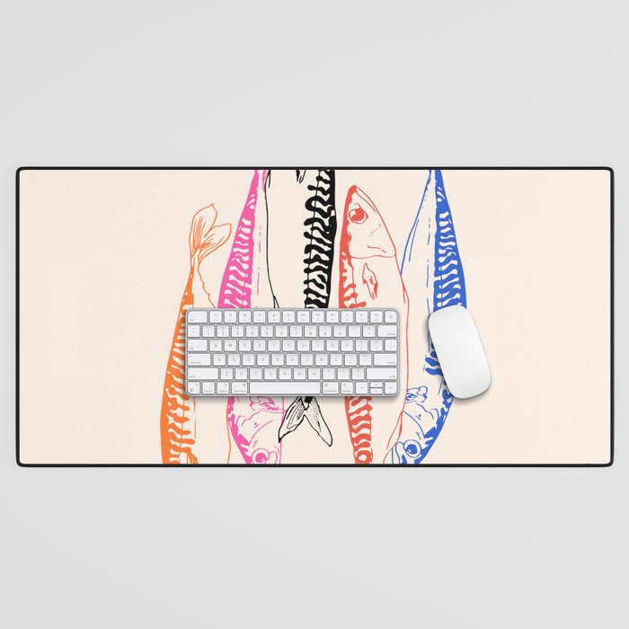 Mackerel Retro Desk Mat Gallery Image 1
